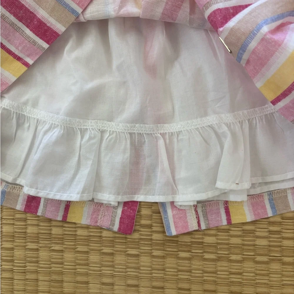 Mayoral Pink and Yellow Striped Kids Dress - Picture 3 of 4